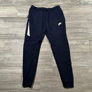 Nike Tech Fleece Joggers Mens Size S Small Obsidian / White 805162-455